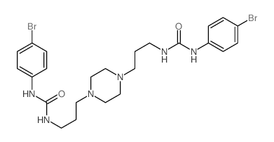 1-(4-bromophenyl)-3-[3-[4-[3-[(4-bromophenyl)carbamoylamino]propyl]piperazin-1-yl]propyl]urea Structure