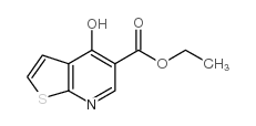 4-羟基噻吩并[3,2-B]吡啶-5-甲酸乙酯结构式