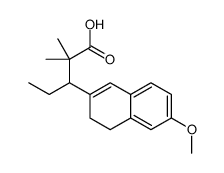 3-(6-methoxy-3,4-dihydronaphthalen-2-yl)-2,2-dimethylpentanoic acid结构式