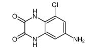 7-amino-5-chloro-1,4-dihydroquinoxaline-2,3-dione结构式