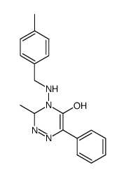3-methyl-4-(4-methyl-benzylamino)-6-phenyl-3,4-dihydro-2H-[1,2,4]triazin-5-one结构式