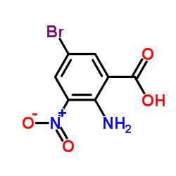 2-胺-5-溴-3-硝苯甲酸结构式