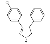 3-(4-氯苯基)-4- 苯基-4,5-二氢-1H-吡唑结构式