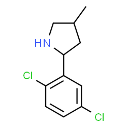Pyrrolidine, 2-(2,5-dichlorophenyl)-4-methyl- (9CI) Structure