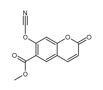 7-cyanato-2-oxo-2H-chromene-6-carboxylic acid methyl ester Structure