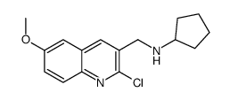 3-Quinolinemethanamine,2-chloro-N-cyclopentyl-6-methoxy-(9CI) structure