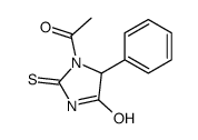 1-acetyl-5-phenyl-2-sulfanylideneimidazolidin-4-one结构式