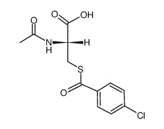 S-p-Chlorbenzoyl-N-acetyl-L-Cystein结构式