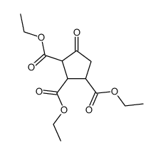 2,3,4-tris(ethoxycarbonyl)cyclopentanone结构式