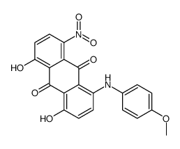 1,8-dihydroxy-4-[(4-methoxyphenyl)amino]-5-nitro-anthracene-9,10-dione Structure