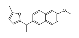 2-(1-(6-methoxy-2-naphthyl)ethyl)-5-methylfuran Structure
