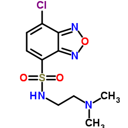 DAABD-Cl[=4-[2-(二甲氨基)乙氨基磺酰]-7-氯-2,1,3-苯并恶二唑][用于蛋白质组分析]结构式
