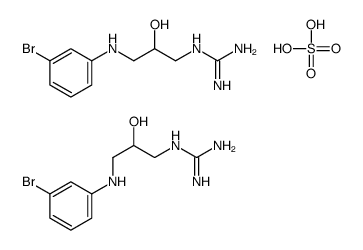2-[3-(3-bromoanilino)-2-hydroxypropyl]guanidine,sulfuric acid Structure