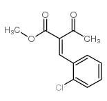 2-乙酰基-3-(2-氯苯基)-丙烯酸甲酯结构式