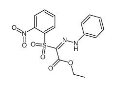 ethyl 2-((2-nitrophenyl)sulfonyl)-2-(2-phenylhydrazono)acetate结构式