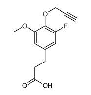 3-(3-fluoro-5-methoxy-4-prop-2-ynoxyphenyl)propanoic acid结构式