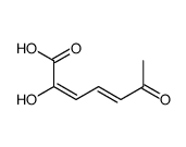 (2Z,4E)-2-hydroxy-6-oxohepta-2,4-dienoic acid结构式