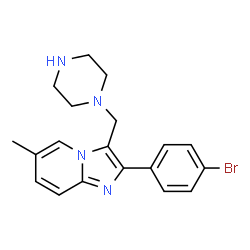 2-(4-BROMO-PHENYL)-6-METHYL-3-PIPERAZIN-1-YLMETHYL-IMIDAZO[1,2-A]PYRIDINE Structure