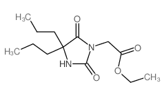 ethyl 2-(2,5-dioxo-4,4-dipropyl-imidazolidin-1-yl)acetate结构式