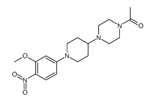 1-乙酰基-4-{1-[3-(甲基氧基)-4-硝基苯基]-4-哌啶基}哌嗪结构式