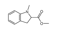 methyl 1-methyl-2,3-dihydro-1H-indole-2-carboxylate结构式