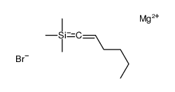 magnesium,hex-1-enyl(trimethyl)silane,bromide Structure