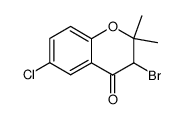 3-bromo-6-chloro-2,2-dimethylchroman-4-one Structure