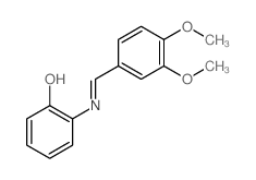 2-[(3,4-dimethoxyphenyl)methylideneamino]phenol结构式