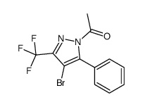 1-[4-Bromo-5-phenyl-3-(trifluoromethyl)-1H-pyrazol-1-yl]ethanone Structure
