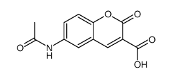 6-acetylamino-2-oxo-2H-chromene-3-carboxylic acid Structure