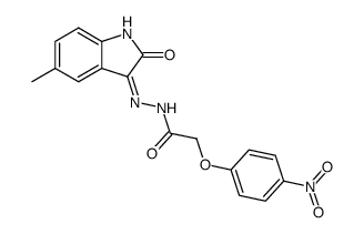 N'-(5-methyl-2-oxoindolin-3-ylidene)-2-(4-nitrophenoxy)acetohydrazide结构式