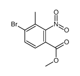 4-溴-3-甲基-2-硝基苯甲酸甲酯结构式