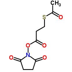 3-(乙酰基硫代)丙酸N-琥珀酰亚胺酯结构式