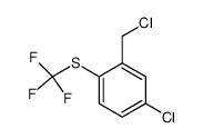(4-chloro-2-(chloromethyl)phenyl)(trifluoromethyl)sulfane Structure