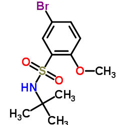 5-溴-N-叔丁基-2-甲氧基苯磺酰胺结构式