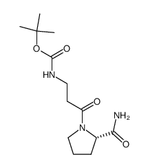 [3-((S)-2-Carbamoyl-pyrrolidin-1-yl)-3-oxo-propyl]-carbamic acid tert-butyl ester Structure