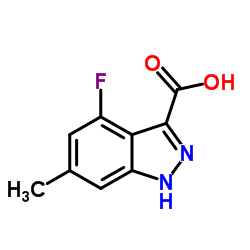 4-Fluoro-6-methyl-1H-indazole-3-carboxylic acid结构式