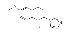 2-(1H-imidazol-1-yl)-6-methoxy-1,2,3,4-tetrahydronaphthalen-1-ol结构式