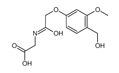 2-[[2-[4-(hydroxymethyl)-3-methoxyphenoxy]acetyl]amino]acetic acid Structure