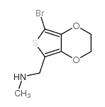 N-甲基-(7-溴-2,3-二氢噻吩并[3,4-b][1,4]二噁英-5-基)甲基胺结构式