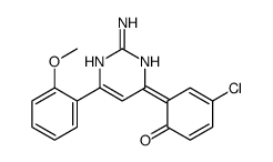 6-[2-amino-6-(2-methoxyphenyl)-1H-pyrimidin-4-ylidene]-4-chlorocyclohexa-2,4-dien-1-one结构式
