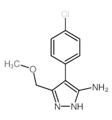 4-(4-氯苯基)-3-(甲氧基甲基)-1H-吡唑-5-胺结构式