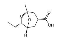 (1RS,3SR,5SR,7SR)-7-Ethyl-5-methyl-6,8-dioxabicyclo<3.2.1>octan-3-carbonsaeure Structure