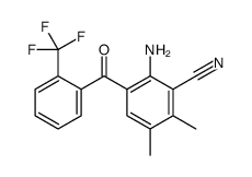 2-amino-5,6-dimethyl-3-[2-(trifluoromethyl)benzoyl]benzonitrile结构式