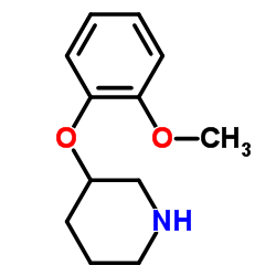 3-(2-甲氧基苯氧基)哌啶结构式