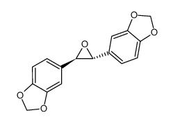 trans-2,3-Bis(3,4-methylenedioxyphenyl)oxirane Structure