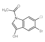 N-ACETYL-5-BROMO-6-CHLORO-3-HYDROXYINDOLE Structure