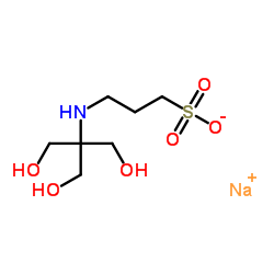 3-[N-[三(羟甲基)甲基]氨基]丙磺酸钠结构式
