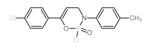 2H-1,3,2-Oxazaphosphorine,2-chloro-6-(4-chlorophenyl)-3,4-dihydro-3-(4-methylphenyl)-, 2-oxide Structure