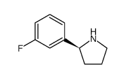 (S)-2-(3-氟苯基)吡咯烷结构式